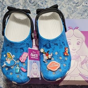 CROCS Blue Alice in Wonderland Slippers